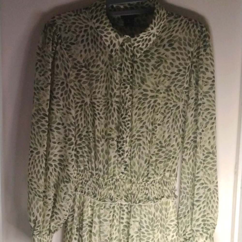 Long dress with sheer bodice